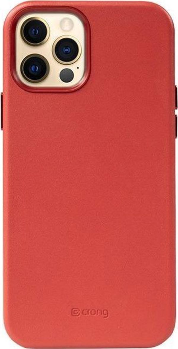 Crong Crong Essential Cover - Θήκη από οικολογικό δέρμα iPhone 12 / iPhone 12 Pro (κόκκινο)
