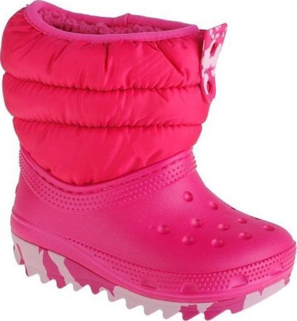 Crocs Classic Neo Puff Boot Toddler - Παιδικά Μποτάκια για Κορίτσια, Ροζ, Μέγεθος 23/24