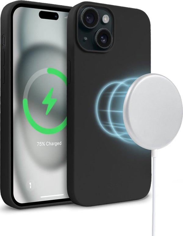 Crong Crong Color Cover Magnetic - Θήκη iPhone 15 Plus MagSafe (μαύρο)