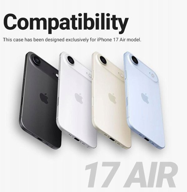 Crong Hybrid Frost MAG Θήκη για iPhone 17 Air με MagSafe - Μαύρο