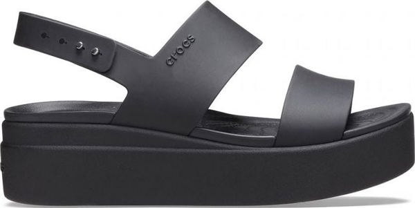 Γυναικεία αθλητικά σανδάλια Crocs Brooklyn Low Wedge μαύρα μ. 36.5