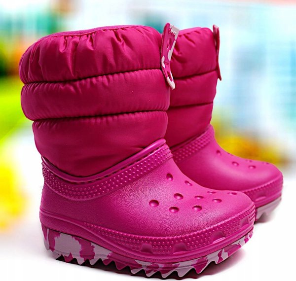 Παιδικά Μποτάκια Crocs Classic Neo Puff Toddler 207683-6X0 Ροζ Μέγεθος 25/26