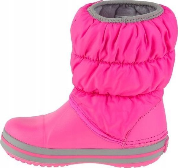 Crocs Winter Puff Boot Παιδικές Χειμερινές Μπότες Ροζ, Μέγεθος 24/25