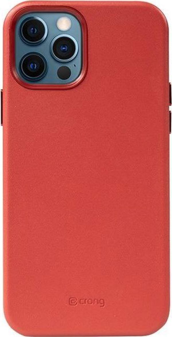 Crong Crong Essential Cover - Θήκη από οικολογικό δέρμα iPhone 12 Pro Max (κόκκινο)