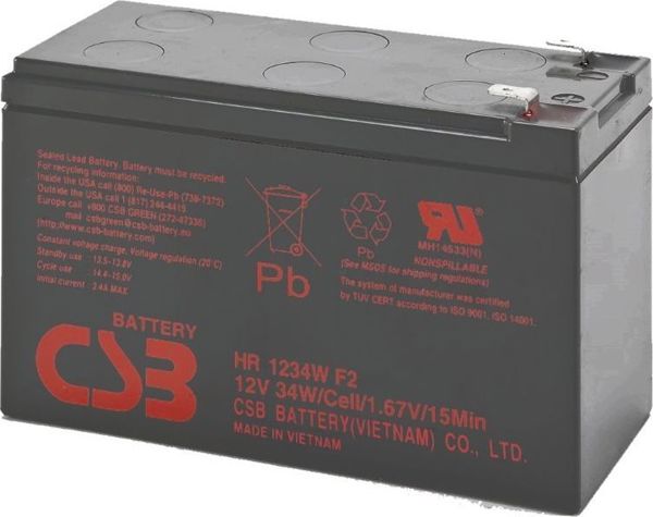 CSB Μπαταρία Μολύβδου HR1234WF2 12V 9Ah, Διαστάσεις 15.1x6.5x9.8cm
