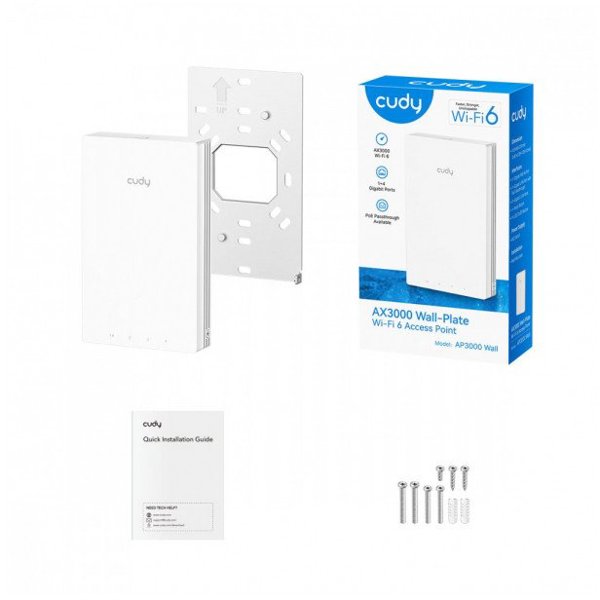 cudy Σημείο Πρόσβασης AX3000 Gigabit Wall-Plate Wi-Fi 6