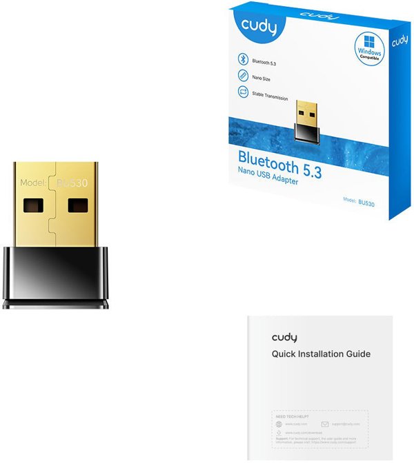 Cudy BU530 Bluetooth 5.3 USB Adapter - Προσαρμογέας Bluetooth για Υπολογιστή