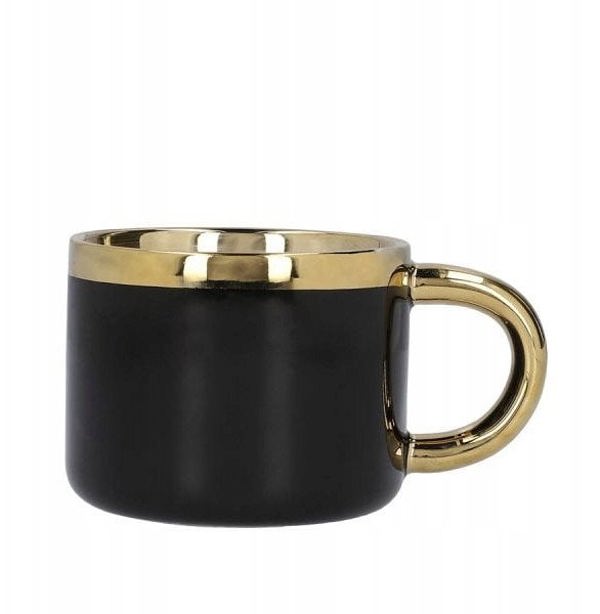 Cup with a saucer and spoon Homla SINNES Black, 200 ml