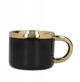 Cup with a saucer and spoon Homla SINNES Black, 200 ml