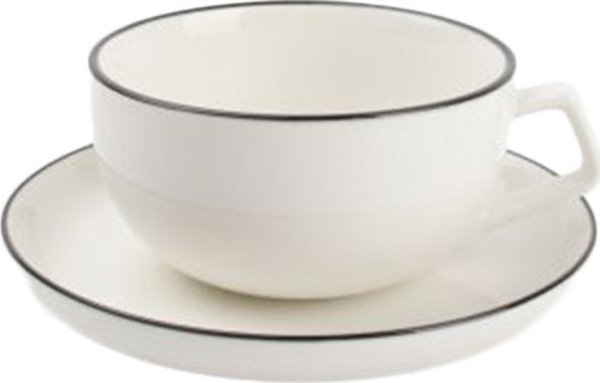 Φλιτζάνι με πιατάκι S|P Collection Studio Base White, 220 ml