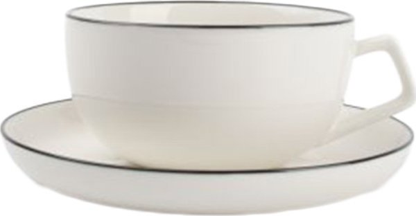 Φλιτζάνι με πιατάκι S|P Collection Studio Base White, 220 ml