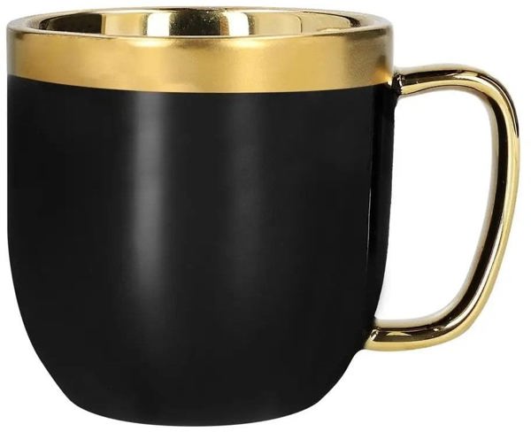 Cup with a spoon Homla SINNES Matt Black, 280 ml