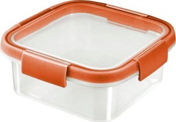 Curver Smart Fresh Τετράγωνο Δοχείο Τροφίμων 0,9L - Μέντα/Γκρι/Ροδακινί