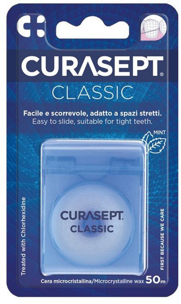 Curasept Οδοντικό Νήμα Classic, Κερωμένο, 50m