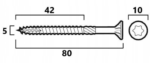 CUTTERS 5,0X80 DFH ZIN(100)