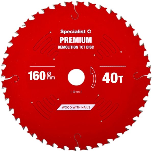 Δίσκος κοπής 160x40Tx20mm, Demolition PREMIUM, SPECIALIST+