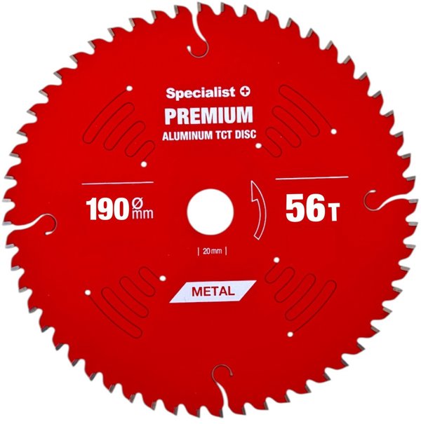 Δίσκος κοπής 190x56Tx30mm, Αλουμίνιο PREMIUM, SPECIALIST+