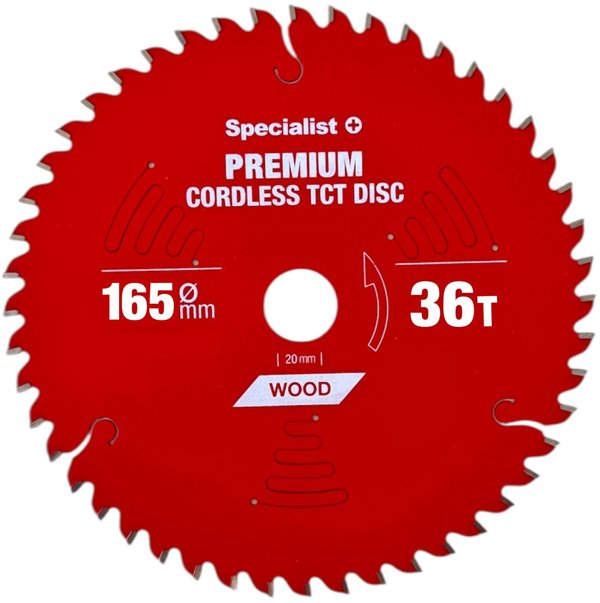 Δίσκος κοπής 165x36Tx20mm, Ασύρματο PREMIUM, SPECIALIST+