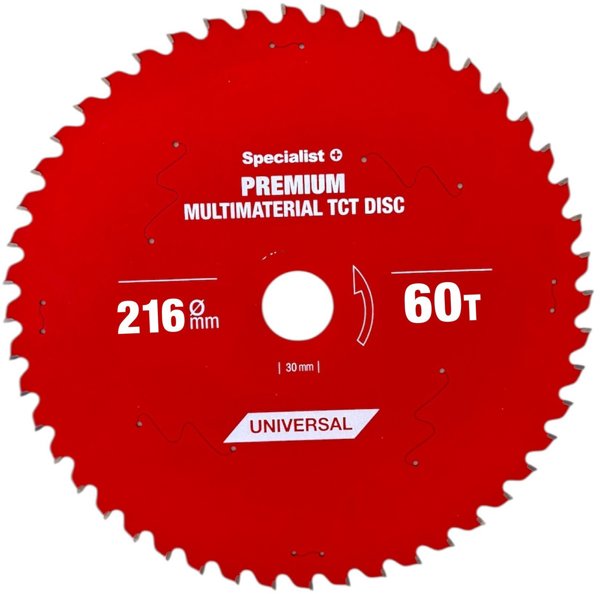 Δίσκος κοπής 216x60Tx30mm, Πολυϋλικό PREMIUM, SPECIALIST+