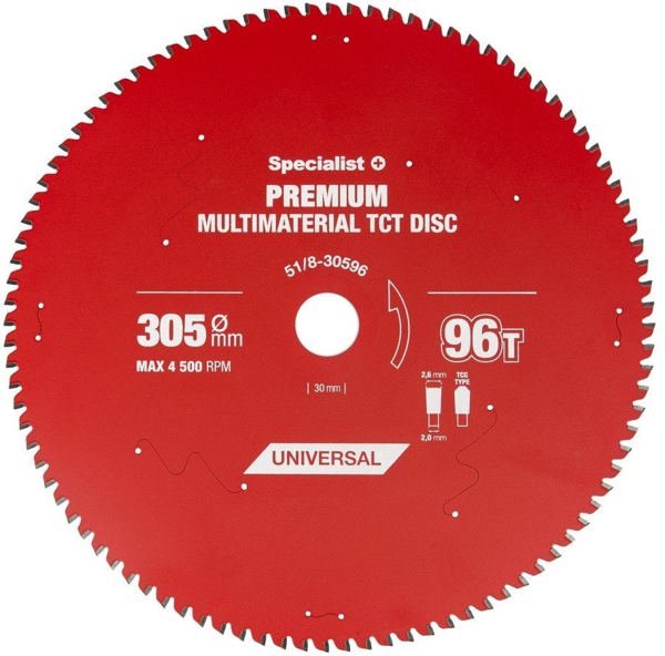 Δίσκος κοπής 305x96Tx30mm, Πολυϋλικό PREMIUM, SPECIALIST+