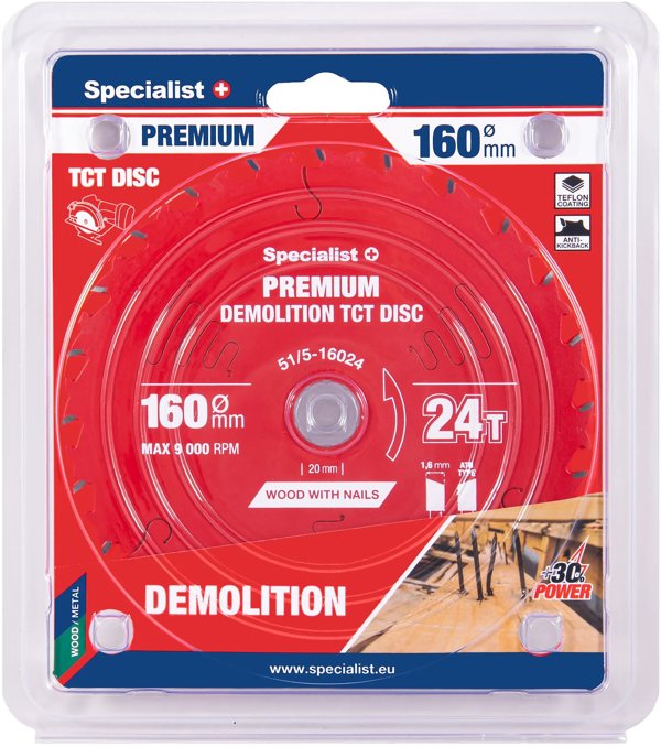 Δίσκος κοπής 160x24Tx20mm, Demolition PREMIUM, SPECIALIST+