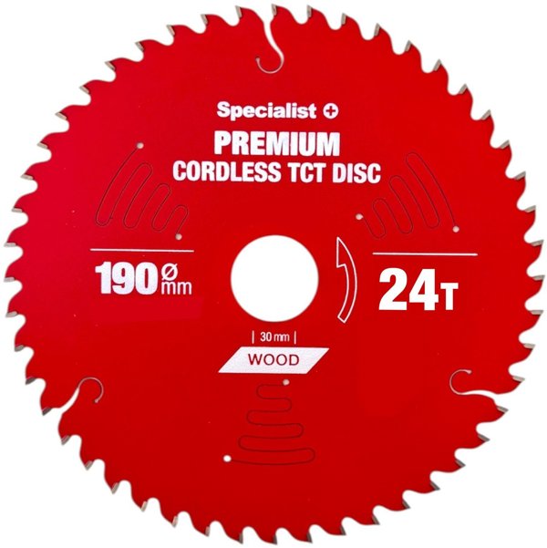 Δίσκος κοπής 190x24Tx30mm, Ασύρματο PREMIUM, SPECIALIST+