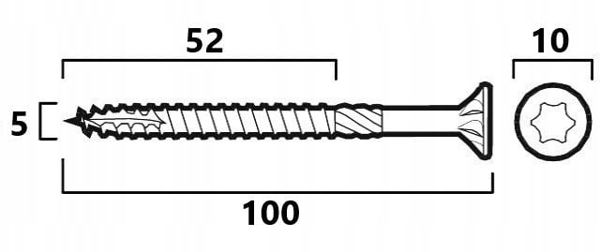 CUTTERS 5,0X100 DFH ZIN(100)