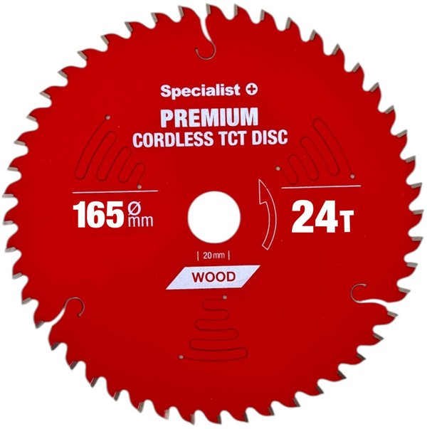 Δίσκος κοπής 165x24Tx20mm, Ασύρματο PREMIUM, SPECIALIST+