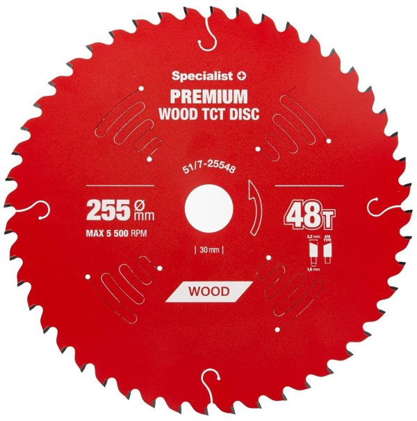 Δίσκος κοπής 255x48Tx30mm, Ξύλο PREMIUM, SPECIALIST+