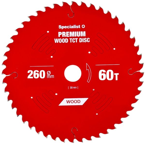 Δίσκος κοπής 260x60Tx30mm, Ξύλο PREMIUM, SPECIALIST+