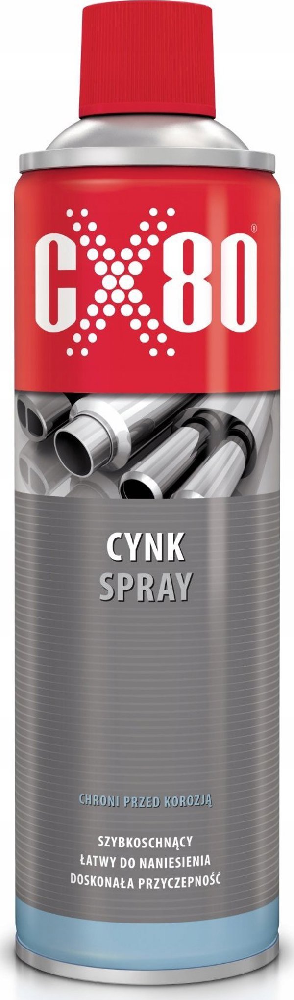 CX80 Zinc Spray Αντιδιαβρωτικό Σπρέι Γρήγορου Στεγνώματος 500ml
