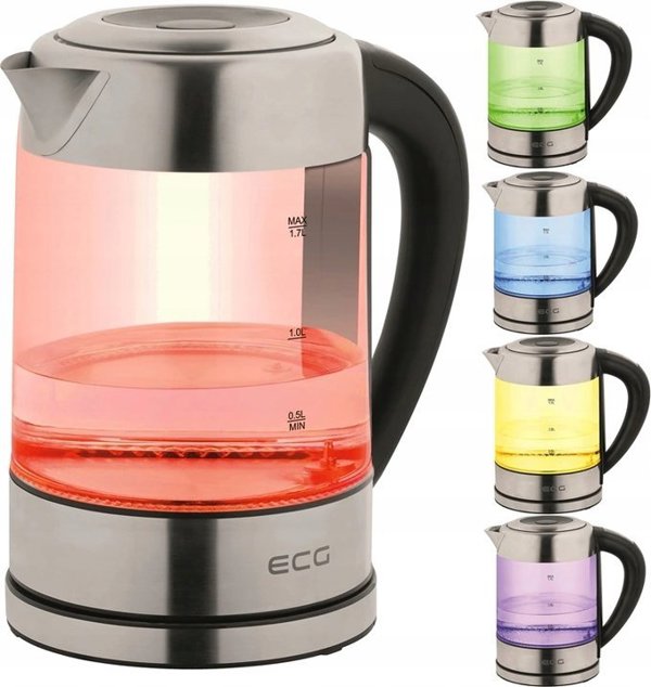 Βραστήρας ECG ECG Colore virdulys 1,7l| 2200 W| Αφαιρούμενος και πλενόμενος φίλτρο κατά των αλάτων lašelinis