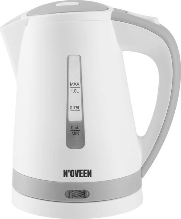 Noveen EK1201 Ηλεκτρικός Βραστήρας 2200W, Χωρητικότητα 1 Λίτρο, 360° Βάση, Γκρι