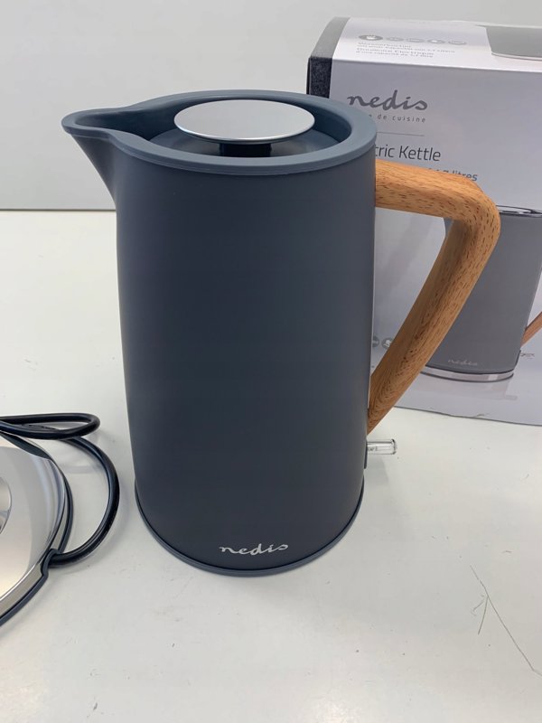 Βραστήρας Nedis Nedis KAWK510EGY ηλεκτρικός βραστήρας 1,7 l 2200 W Γκρι