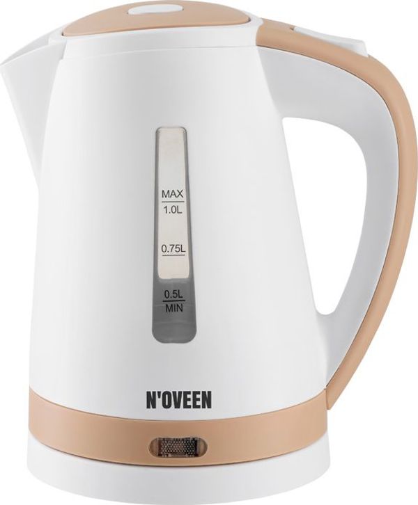 Βραστήρας Noveen EK1202, 2200W, Χωρητικότητα 1 Λίτρο, Περιστρεφόμενη Βάση 360°, Καφέ