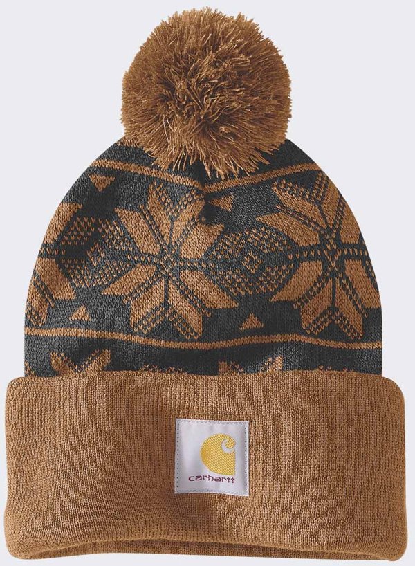 Σκουφάκι Carhartt Πλεκτό Jacquard Beanie Καφέ