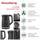 Ηλεκτρικός Βραστήρας Klausberg KB-7896 1,7L με LED Φωτισμό και Ρύθμιση Θερμοκρασίας