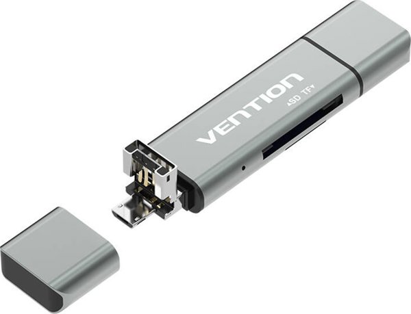 Πολυλειτουργικός Αναγνώστης Καρτών USB2.0 Vention CCJH0 Γκρι