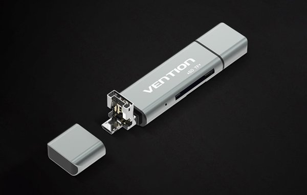 Πολυλειτουργικός Αναγνώστης Καρτών USB2.0 Vention CCJH0 Γκρι