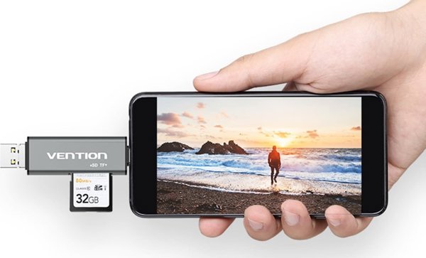 Πολυλειτουργικός Αναγνώστης Καρτών USB2.0 Vention CCJH0 Γκρι