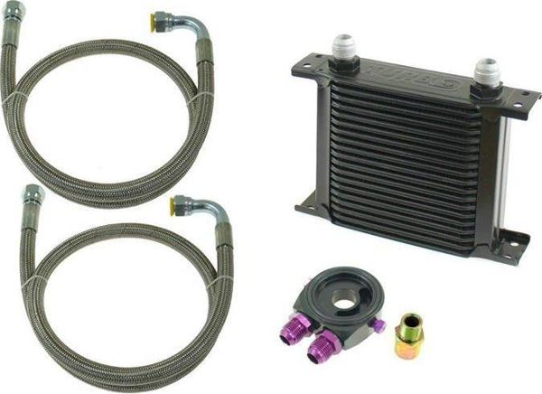 Ψυγείο Λαδιού TurboWorks Slim Line 25-Σειρών, 140x195x50mm, AN10, Μαύρο, D1Spec_D