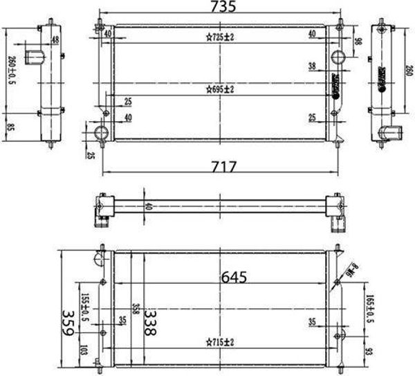 D1Spec_D Ψυγείο Νερού Αγωνιστικό για Subaru BRZ / Toyota GT86, 40mm Πάχος Πυρήνα