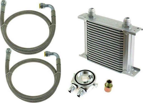 Ψυγείο Λαδιού TurboWorks Slim Line 25 Σειρών, D1Spec_D, 140x195x50mm, AN10, Ασημί