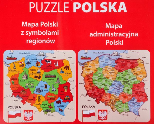 Daffi Puzzle Ξύλινος χάρτης της Πολωνίας D-100 41004 13493955 5905422041004