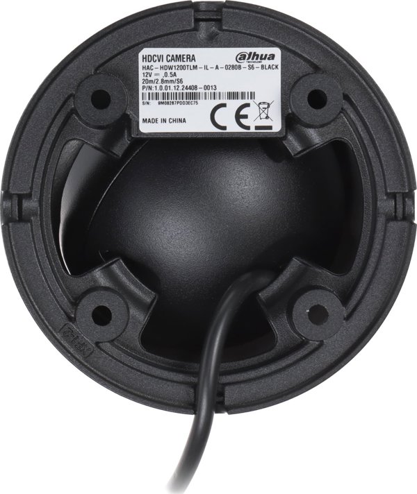 Dahua Technology KAMERA AHD, HD-CVI, HD-TVI, PAL HAC-HDW1200TLM-IL-A-0280B-S6-BLACK - 1080p 2.8 mm DAHUA