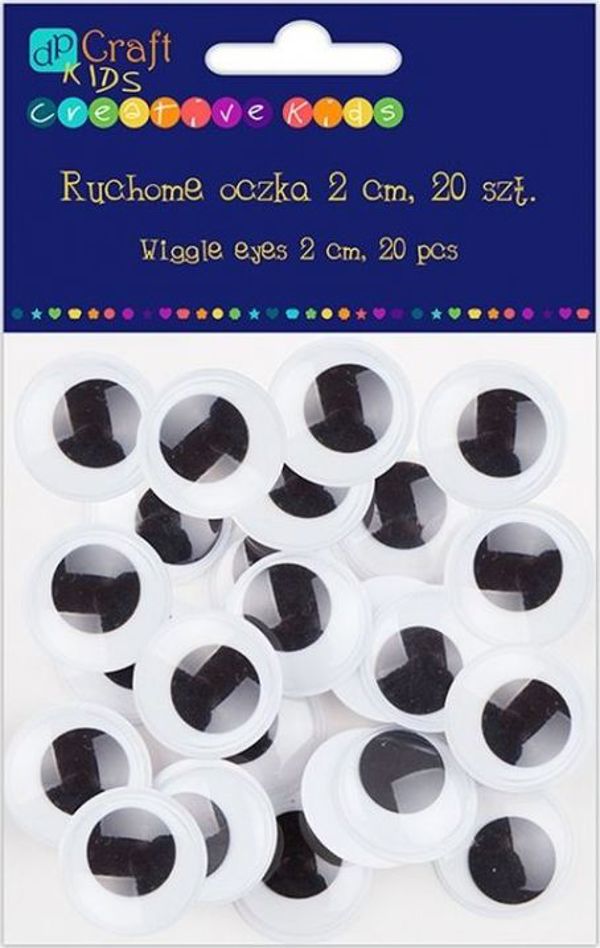 Dalprint Αυτοκόλλητα Κινητά Μάτια DPCRAFT, 2cm, 20τμχ