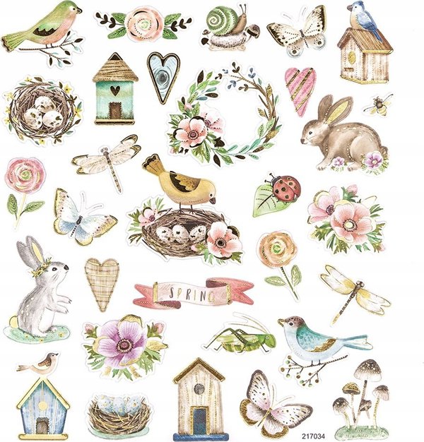 Αυτοκόλλητα Dalprint DPCRAFT Breath Of Spring, 31 Τεμάχια, 8128024