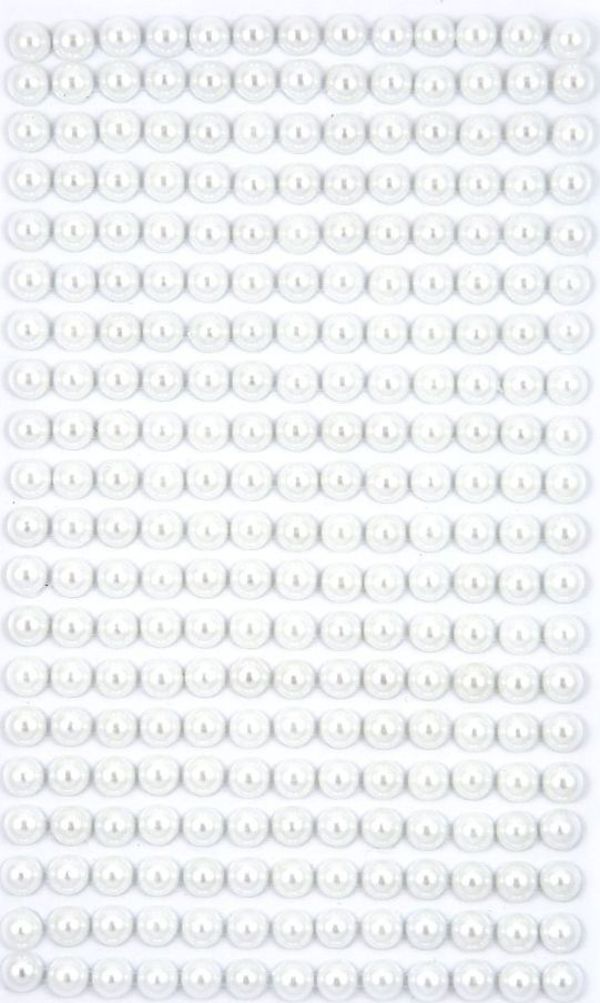 Αυτοκόλλητες Πέρλες Dalprint DPCRAFT 6mm, Off White, 260τμχ