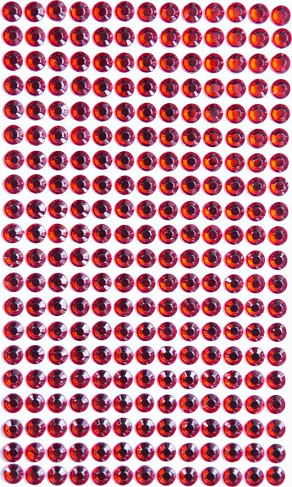 Dalprint Αυτοκόλλητα Κρύσταλλα DPCRAFT, 6mm, 260 Τεμάχια - Κόκκινο