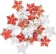 Dalprint Ξύλινα κουμπιά DPCRAFT νιφάδες χιονιού 2,5 cm, 24 τμχ, κόκκινο/λευκό επιχρυσωμένο 11655341 5903925007367
